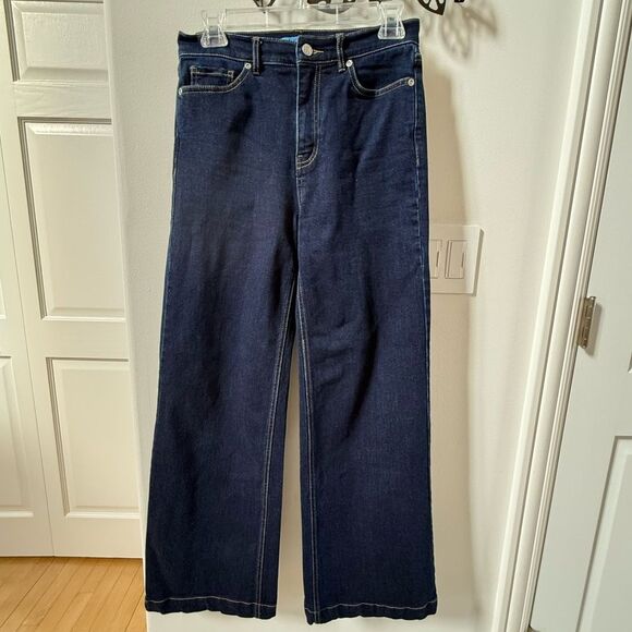 J. McLaughlin Lowden Wide Leg Trouser Jean in Dark Wash 2 - Picture 5 of 16